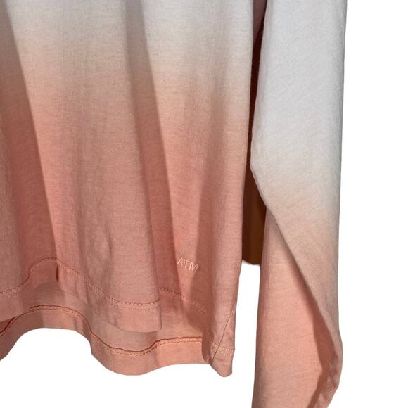 ATM Anthony Thomas‎ Melillo Ombre Boxy Long Sleeve Tee Gray White Orange Large - Picture 6 of 10